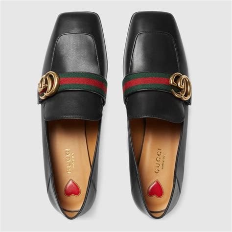 gucci leather double-g loafer pump sizing|gucci loafer boots.